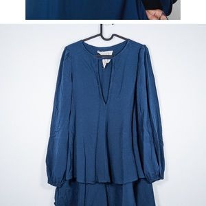 Free People Beck Mini Dress Blue Size S